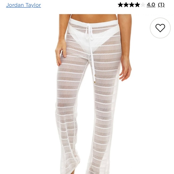 Jordan Taylor White Crochet Swim Cover-Up Pants – NWT - Picture 2 of 6